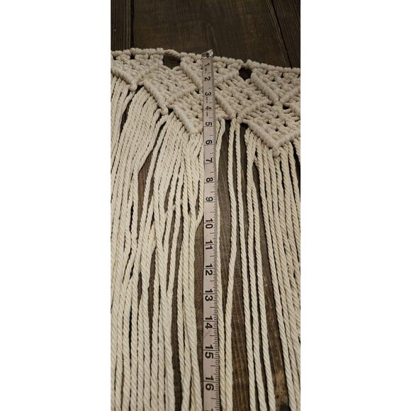 Macrame Boho Wall Hanging Wedding Backdrop Handmade Door Window Curtain Decor - Picture 12 of 13
